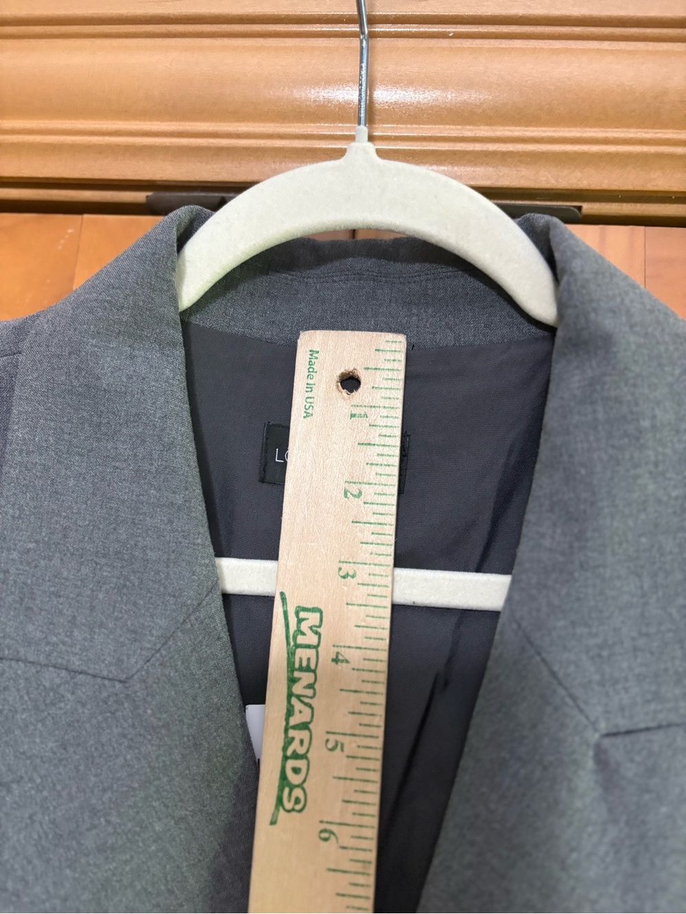 LOFT Versa Double-Breasted Gray Blazer Size 14 NWT - Picture 12 of 13